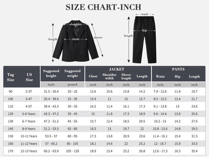 LOLANTA Boys Black Suit Tuxedo Jacket Blazer Formal Outfits(Black, 11-12Y) 🍁 All In One Marketplace Canada