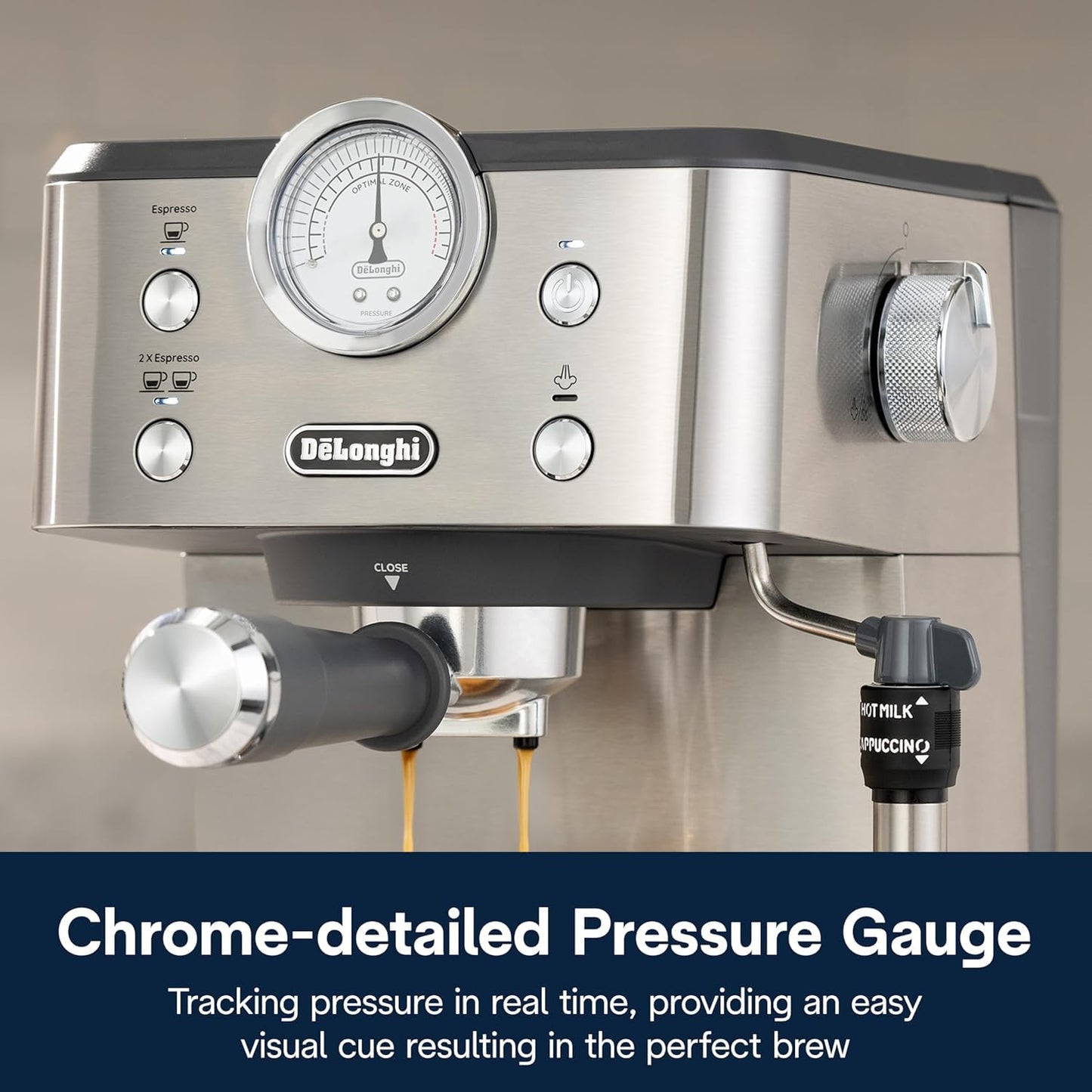 De'Longhi Classic Signature Espresso Machine, Adjustable Milk Frother De'Longhi