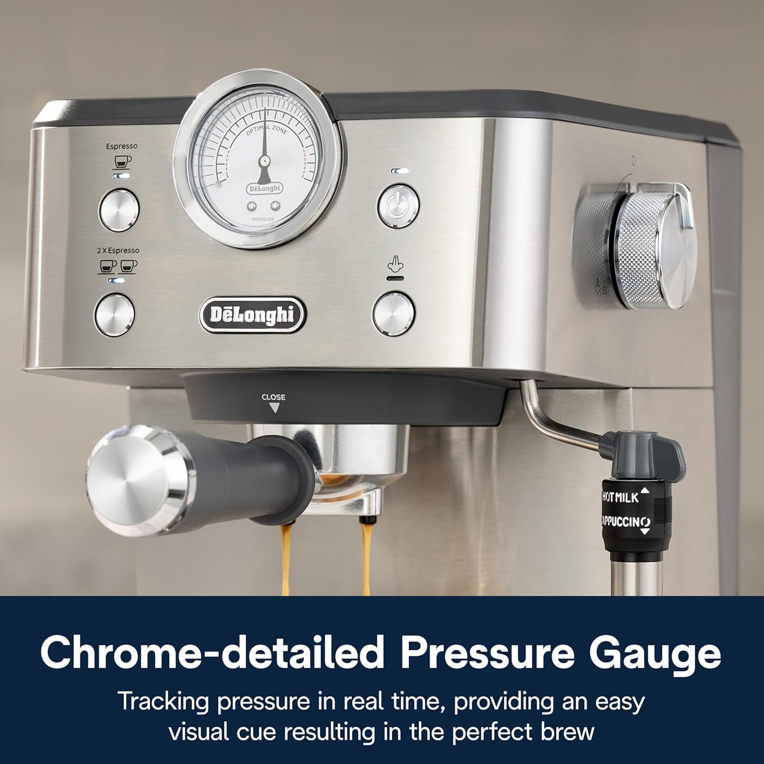 De'Longhi Classic Signature Espresso Machine, Adjustable Milk Frother De'Longhi