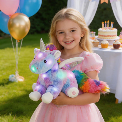CozyWorld 42CM Light up Rainbow Unicorn Stuffed Animal Glowing Soft Plush 🍁 All In One Marketplace Canada