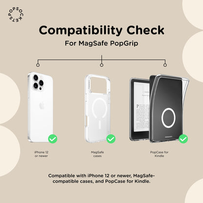 PopSockets Kick-Out Grip for MagSafe, Kickstand- Black