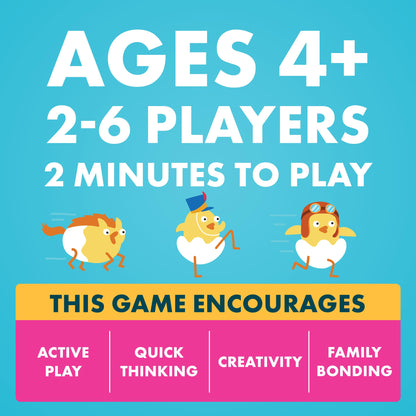 Hurry Up Chicken Butt by Exploding Kittens - 2-6 Players - Ages 4+ - 2 Minutes to Play - Hot Potato Style Card Game - Fun Card Game, Family Game Night, Creative Kids Game - Available at All In One Marketplace Canada
