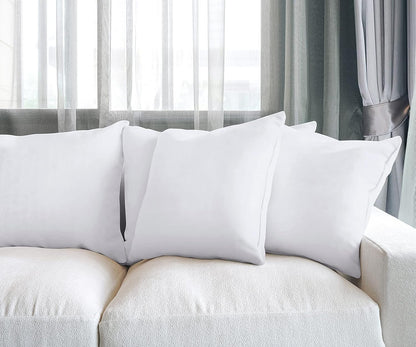 Utopia Bedding Decorative Throw Pillows for Couch - 20 x 20 Inches - Pack of 4, Down Alternative Cushions for Sofa - Fluffy Bed Decorative Pillows, Throw Pillow for Bed, White