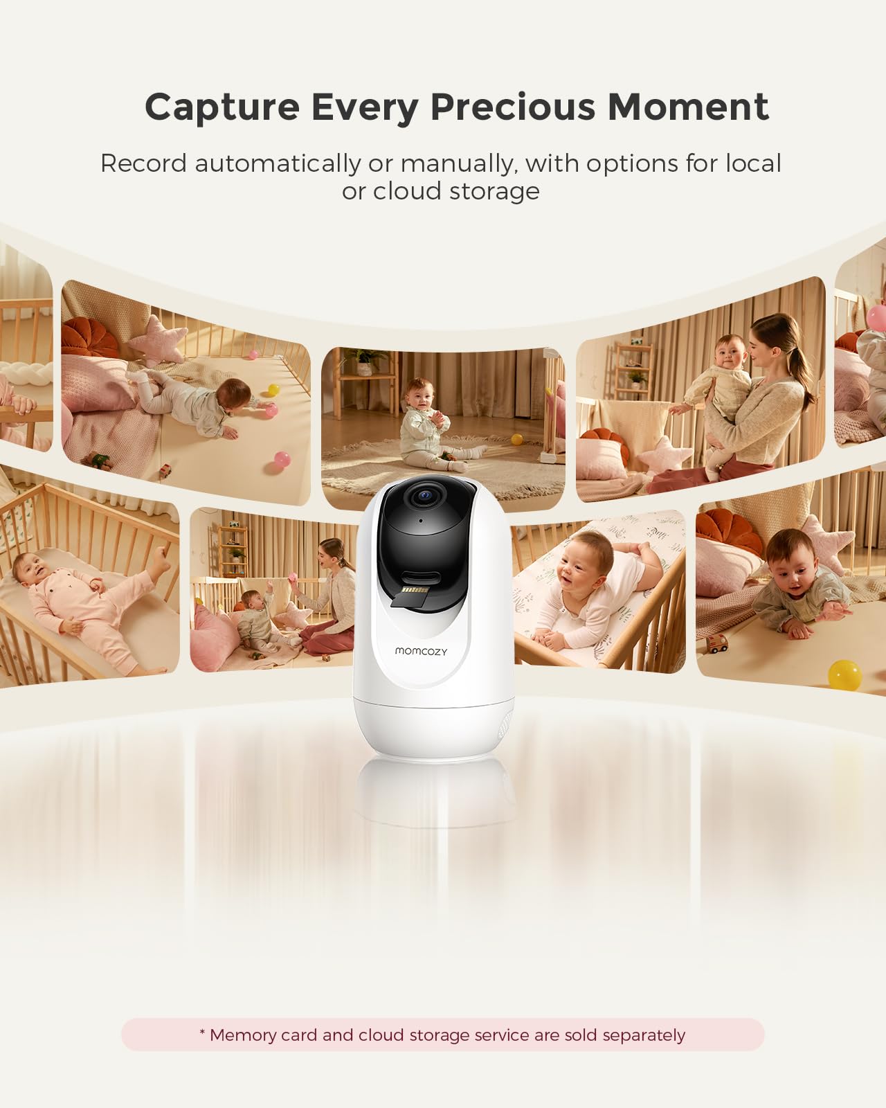 Momcozy Smart WiFi Baby Monitor with Camera and Audio, 5" 1080P Screen with Wall Mount, Motion & Cry Detection, Safe Fence,Clear Night Vision, 5000mAh Battery, 2-Way Talk, Photo & Video Recording,BM04 - Available at All In One Marketplace Canada