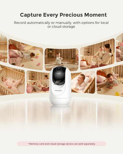 Momcozy Smart WiFi Baby Monitor with Camera and Audio, 5" 1080P Screen with Wall Mount, Motion & Cry Detection, Safe Fence,Clear Night Vision, 5000mAh Battery, 2-Way Talk, Photo & Video Recording,BM04 - Available at All In One Marketplace Canada