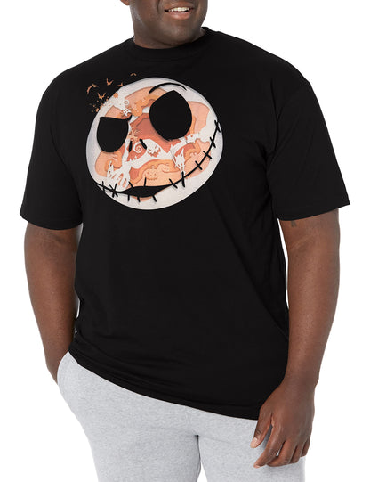 T-shirt à manches courtes pour homme Disney The Nightmare Before Christmas, Halloween, noir, grande taille, Large Big Tall