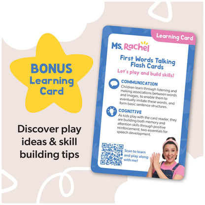 Ms. Rachel First Words Flash Cards, Electronic Card Reader, 100 Words 🍁 All In One Marketplace Canada
