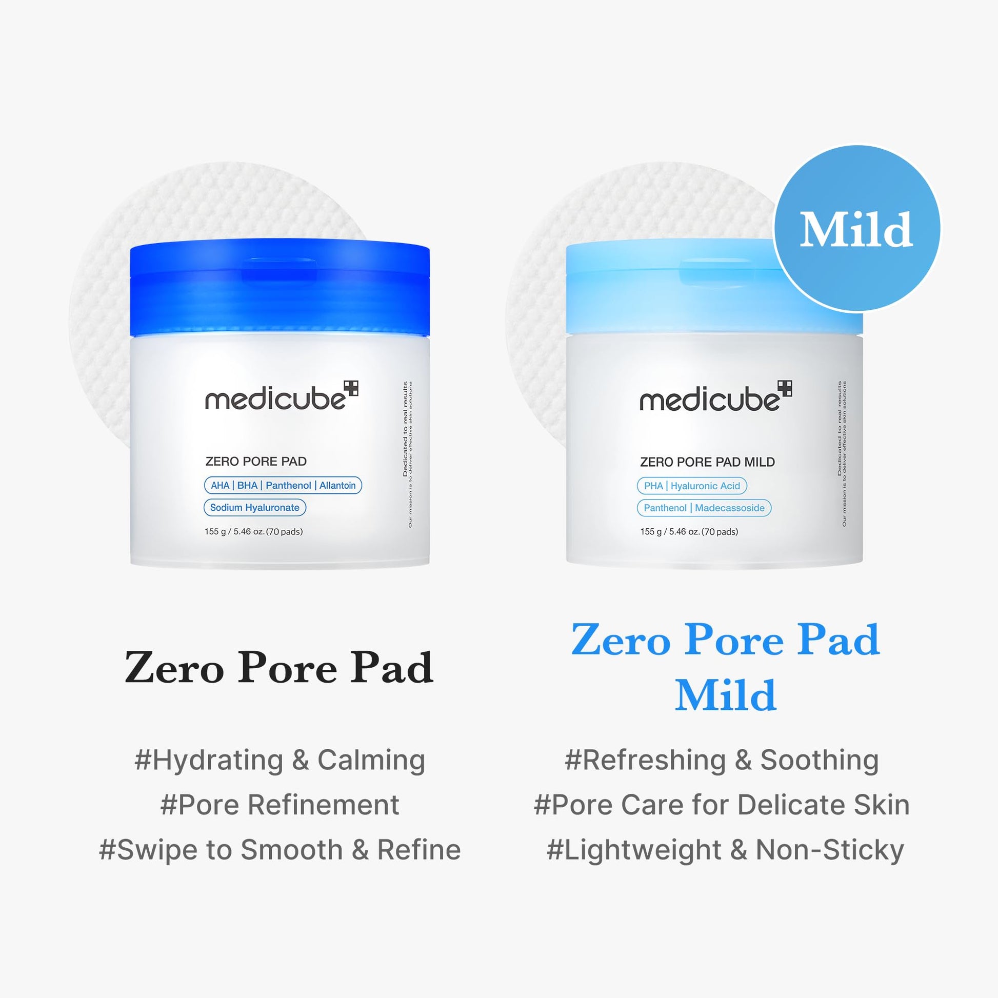 medicube Zero Pore Mild Pad 70 pads - Available at All In One Marketplace Canada