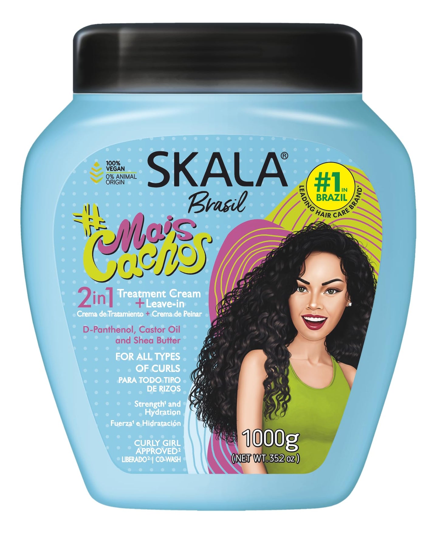 SKALA BRASIL #MAIS CACHOS 2 IN 1 TREATMENT CREAM + LEAVE-IN SKALA