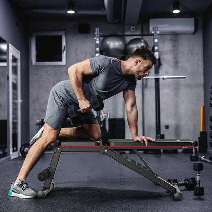 PASYOU Adjustable Weight Bench Full Body Workout Multi-Purpose Foldable Incline Decline Exercise Workout Bench for Home Gym - Available at All In One Marketplace Canada