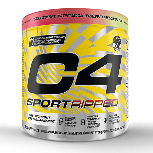 Cellucor C4 Ripped Thermogenic Pre Workout Powder - Informed-Choice Certified Preworkout Energy & Fat Metabolism - Strawberry Watermelon, 30 Servings - Available at All In One Marketplace Canada