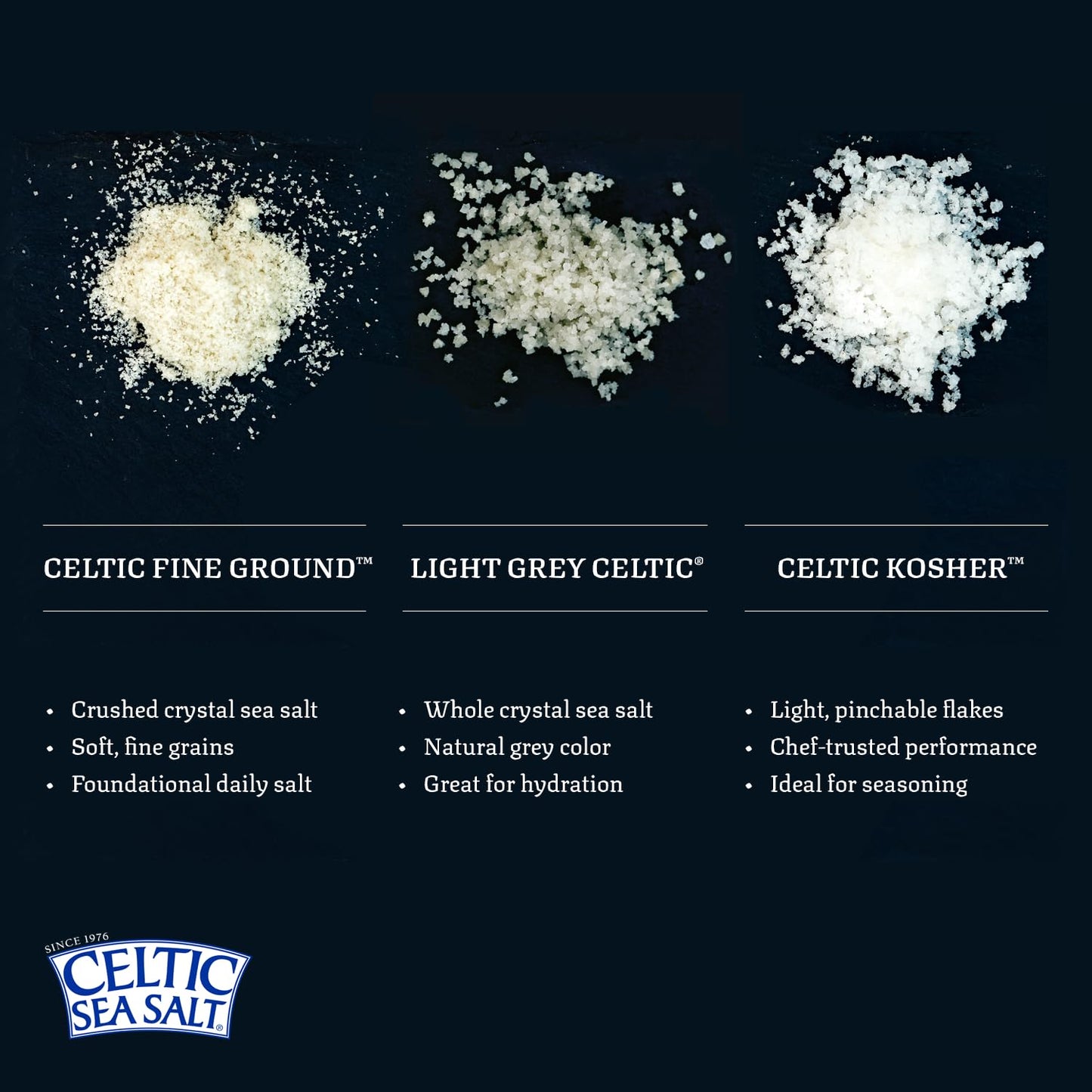 Light Grey Celtic Sea Salt – 1 Pound Resealable Bags (2 Count) | Pure, Hand-Harvested, No Additives