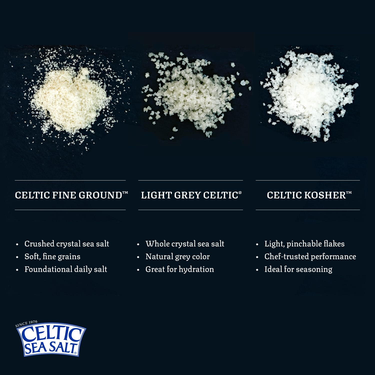 Light Grey Celtic Sea Salt – 1 Pound Resealable Bags (2 Count) | Pure, Hand-Harvested, No Additives