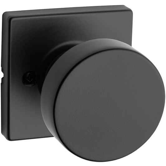 Weiser Cambie Matte Black Door Knob, Interior Door Handles/Passage Knobs for Hall and Closet Door, Non-locking Hall/Closet Door Handle, Modern Home Décor Weiser