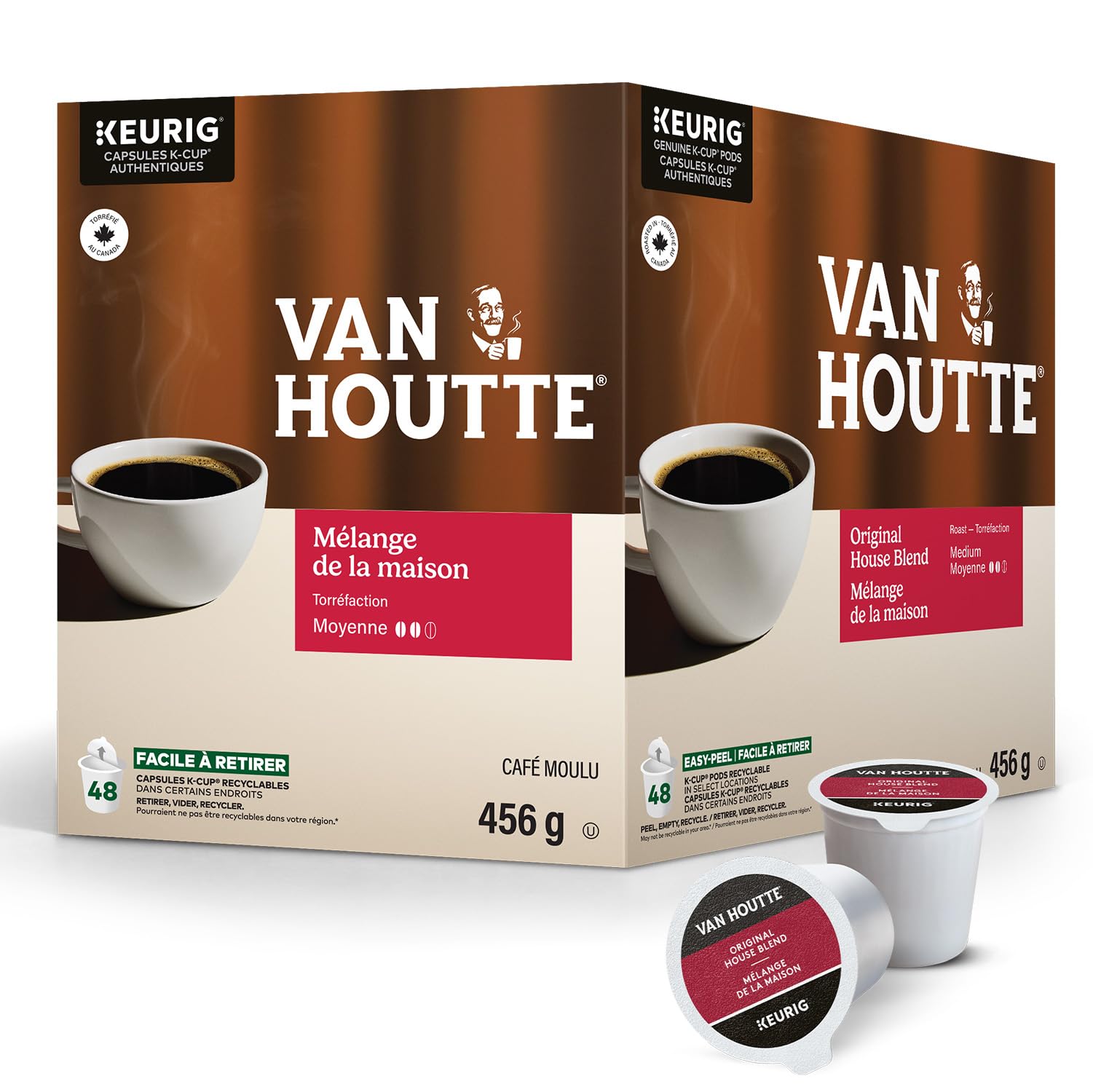 Van Houtte Original House Blend K-Cup Coffee Pods, 48 Count
