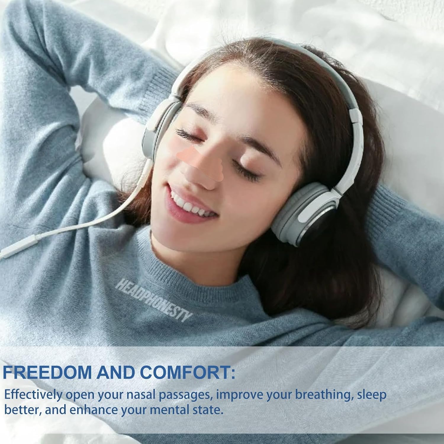 100Pcs Nasal Strips for Snoring, Extra Strength Nose Strips Breathing, Nose Tape for Sports and Sleep, Anti Snoring Strips Help Stop Snoring,Keep your nose open and comfortable - Available at All In One Marketplace Canada