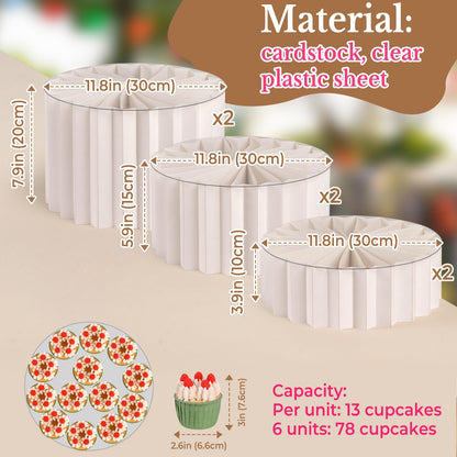 PUERSI 6 Pack Buffet Risers, Foldable Food Display Risers for Party 🍁 All In One Marketplace Canada