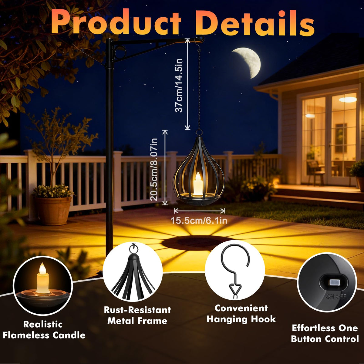 Fall Solar Lanterns Outdoor Decor, Halloween Solar Lights Outdoor Decor 🍁 All In One Marketplace Canada