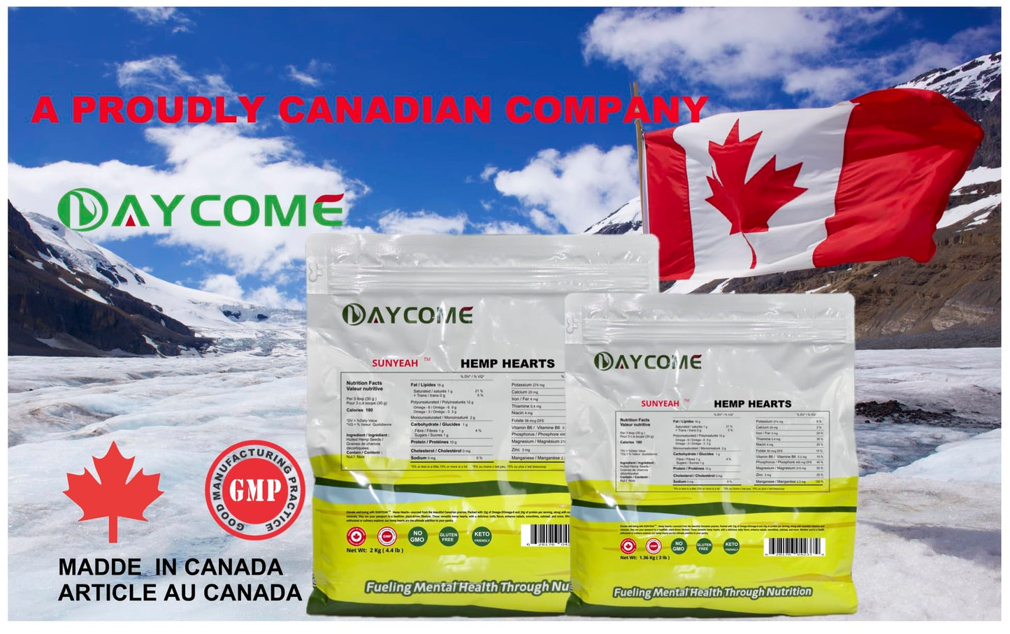 SUNYEAH Hemp Hearts - 2 kg Hulled Hemp Seeds from Saskatchewan, 12g Omega-3 & 6 per Serving, Non-GMO Vegan Keto