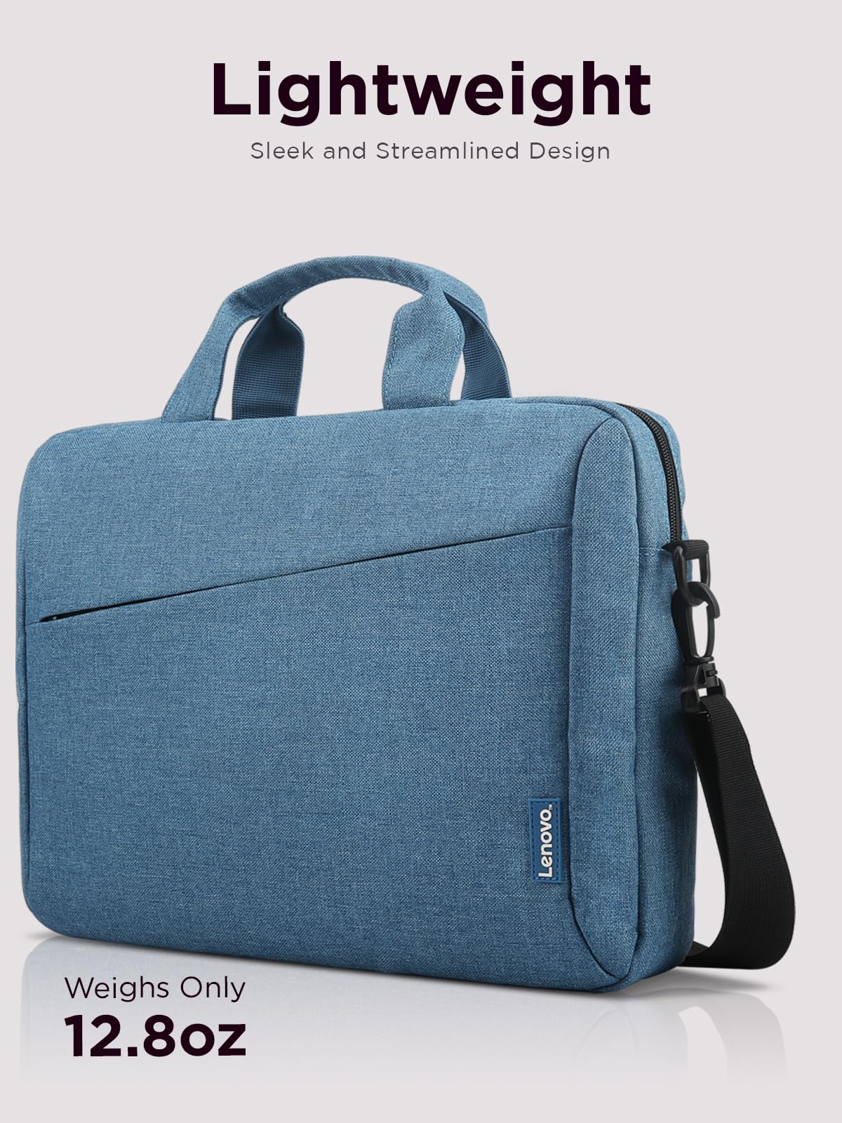 Lenovo Laptop Carrying Case T210, fits for 15.6-Inch Laptop and Tablet, Sleek Design, Durable and Water-Repellent Fabric, Business Casual or School, GX40Q17230 Casual Toploader - Blue