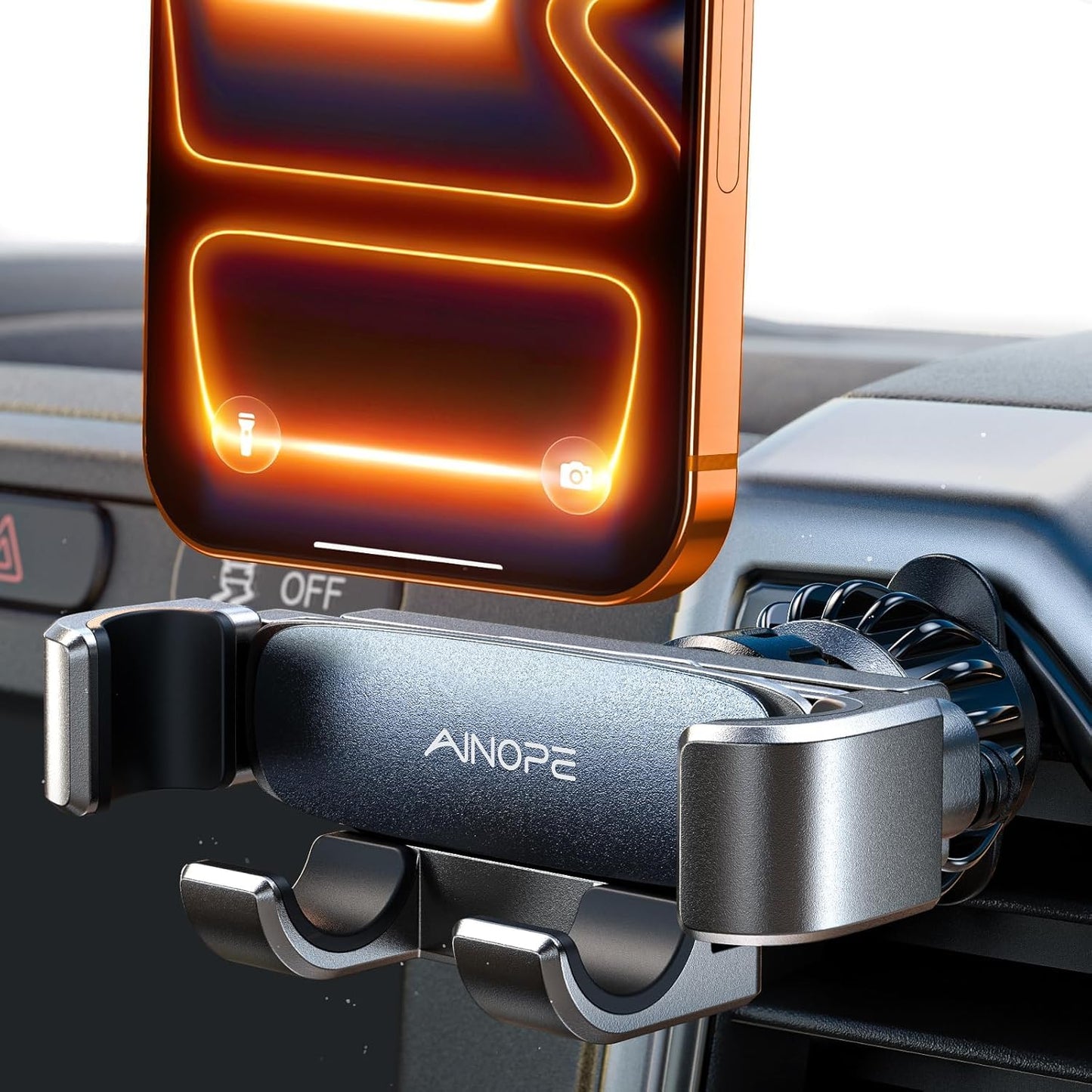 AINOPE Phone Holder for Car Vent【2026 Auto Lock】 Car Phone Holder Mount for Car Accesorries for Women Men Mom, Cell Phone Holder Car Vent Clip Hand Free for All 4-7 Inch iPhone 17 16 Pro Samsung S25 - Available at All In One Marketplace Canada