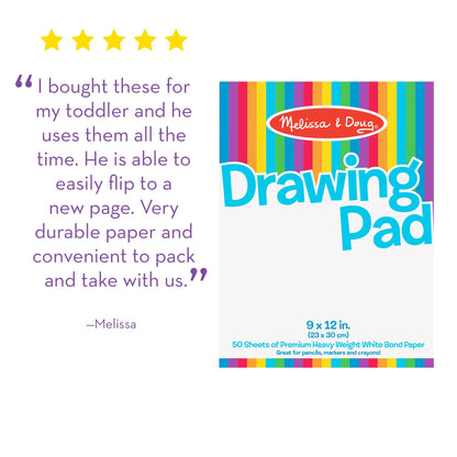 Melissa & Doug 9x12 Drawing Paper Pad 3-Pack Melissa & Doug