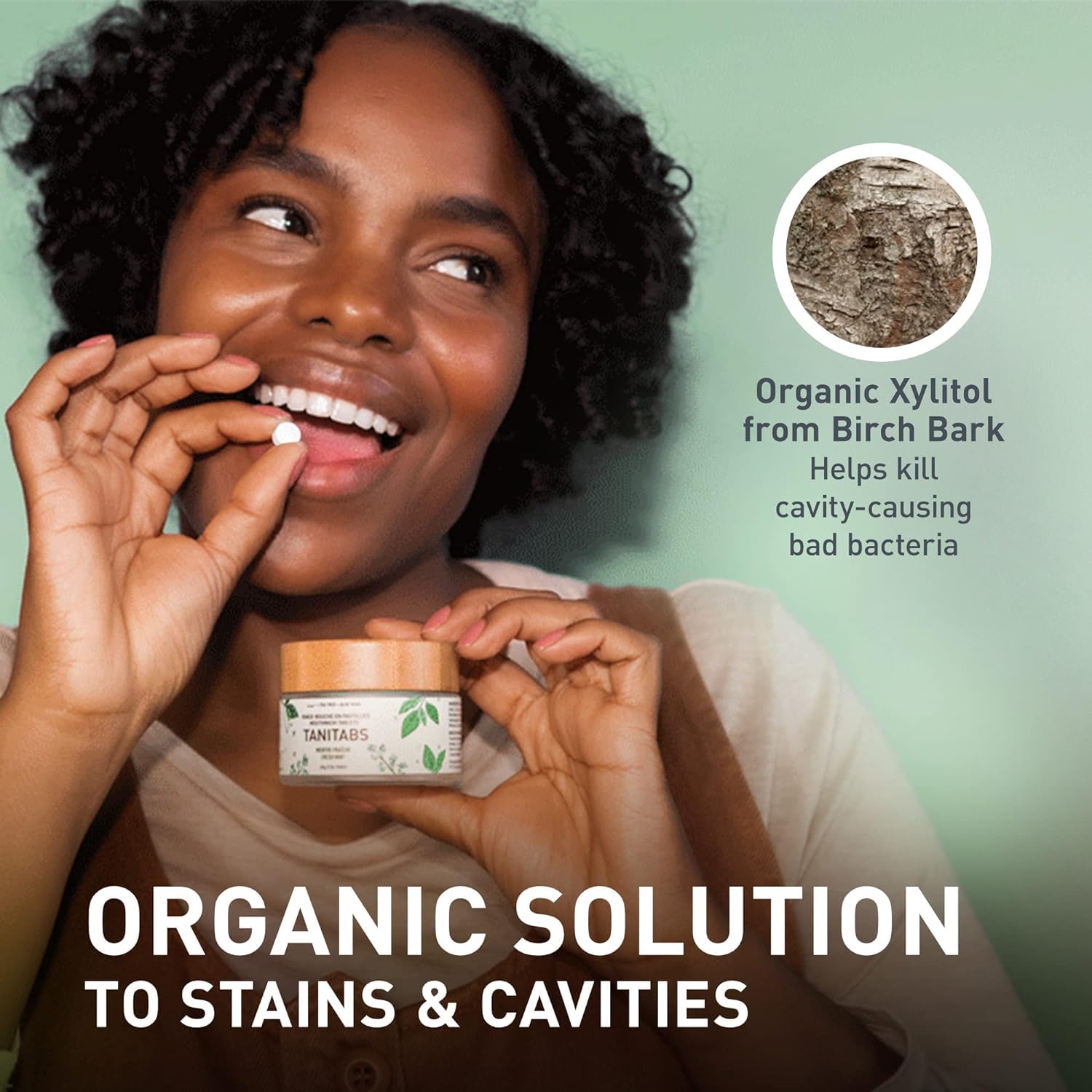 TANITABS Toothpaste Tablets with Hydroxyapatite & Xylitol, 124 Count, Fluoride-Free Toothpaste Tabs for Sensitive Teeth, Fresh Mint, Travel Toothpaste Tablets, Plastic-Free Refill Pack, Vegan - Available at All In One Marketplace Canada