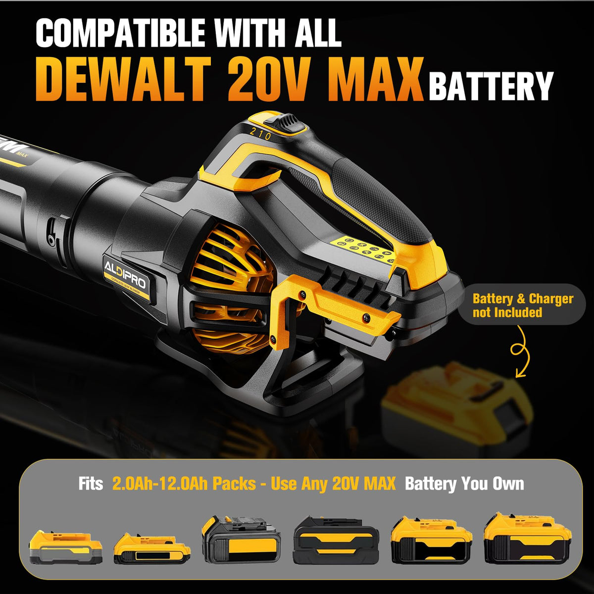 700 CFM Leaf Blower Compatible with DeWalt 20V Max Battery (Bare Tool) 🍁 All In One Marketplace Canada