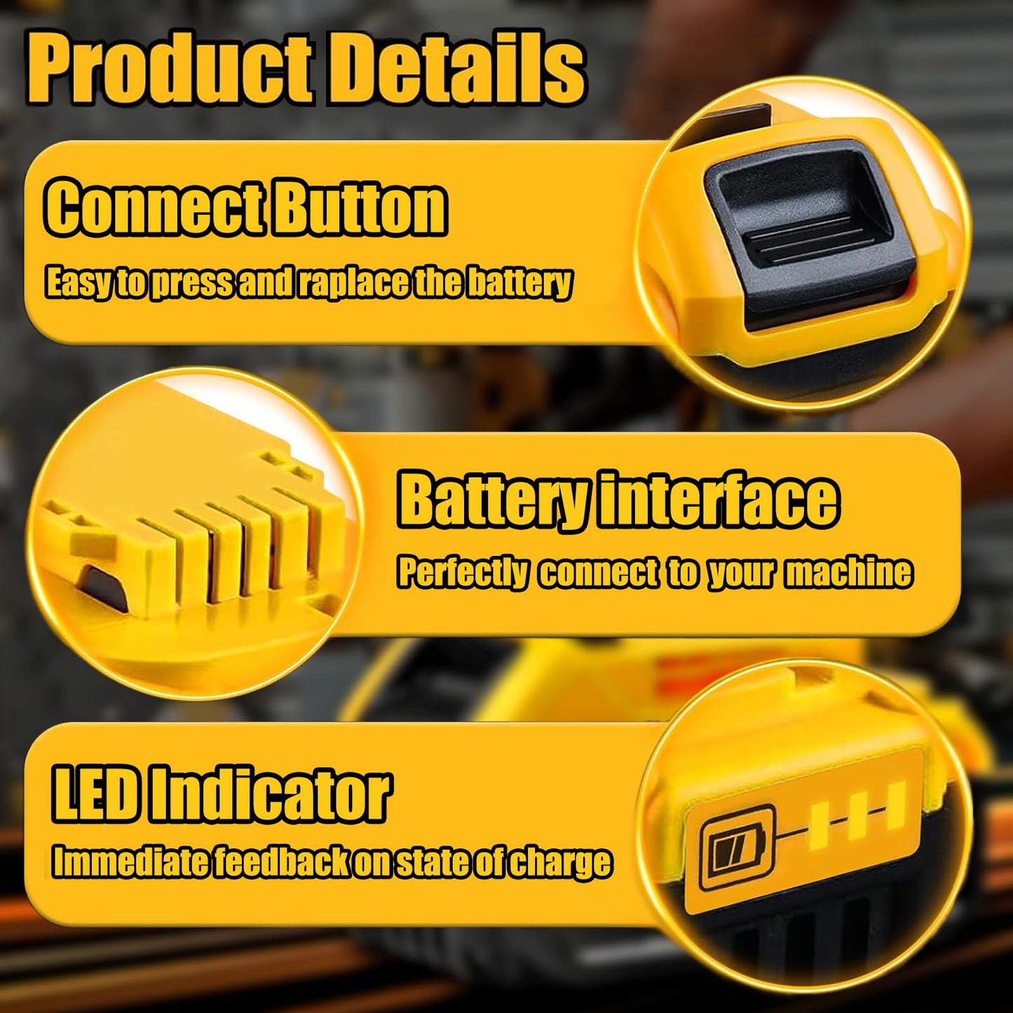 Replacement for Dewalt 20V MAX Battery 8.0Ah 2-Pack - High-Capacity Lithium Batteries Compatible with DCB208, DCB200, DCB206, DCB205, DCB204, DCB203, DCB180 - Longer Runtime for Dewalt Cordless Tools
