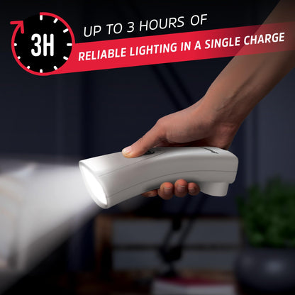 Energizer Weatheready Rechargeable Compact Handheld Light, Plug-in Rechargeable LED Light, Automatic Turn-On Emergency Flashlight, Built-in Rechargeable Battery Included, 3 Count