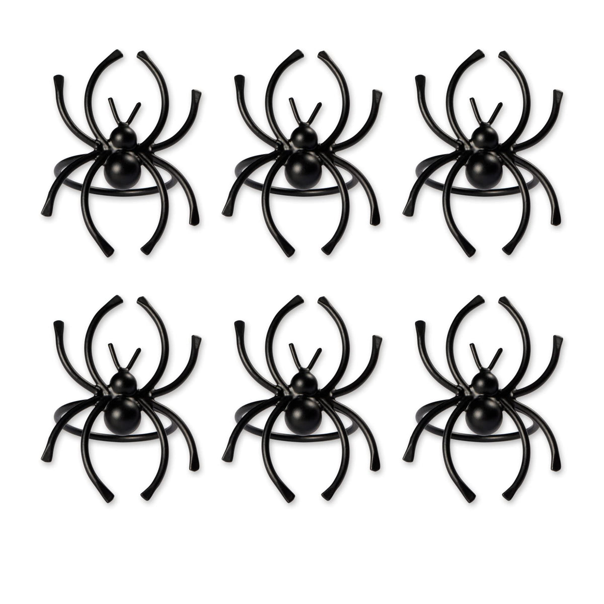DII Napkin Rings for Halloween, Parties, Everyday, Set of 6, Spider
