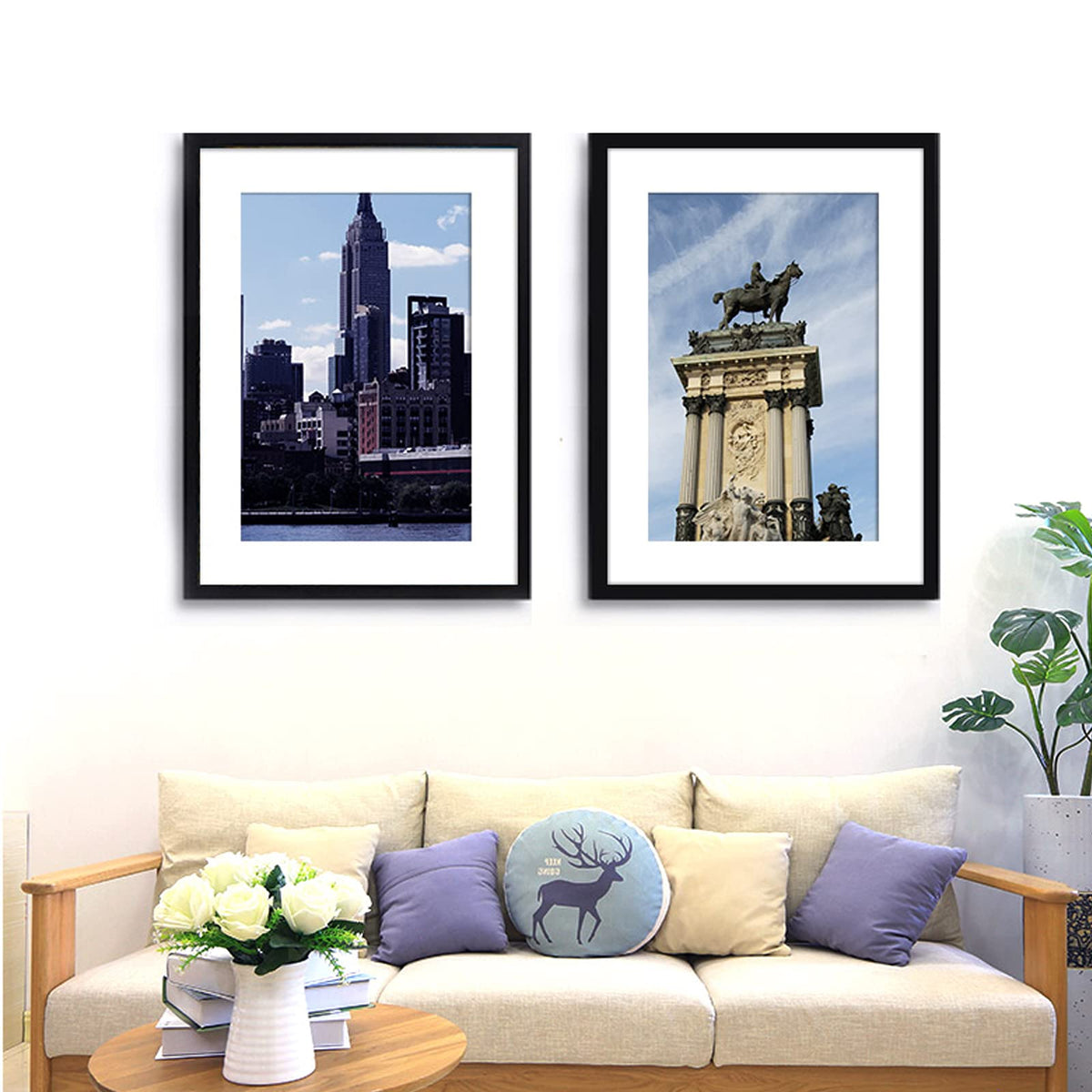 5x7 Picture Frame Set of 4, Matted to Display 5x7 Photo with Mat or 6x6 without Mat for Wall Floating or Tabletop, 4x6 Picture Frame Christmas Gift Black Picture Frames 🍁 All In One Marketplace Canada