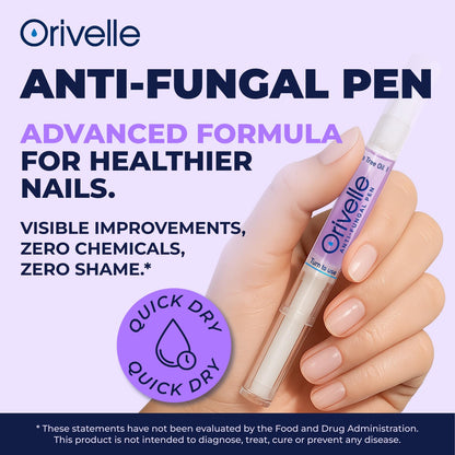 Orivelle Toenail Care Pen - Extra Strength Toe Nail Remedy - Professional Nail Solution for Fingernail with Tea Tree Oil (Pack of 4)