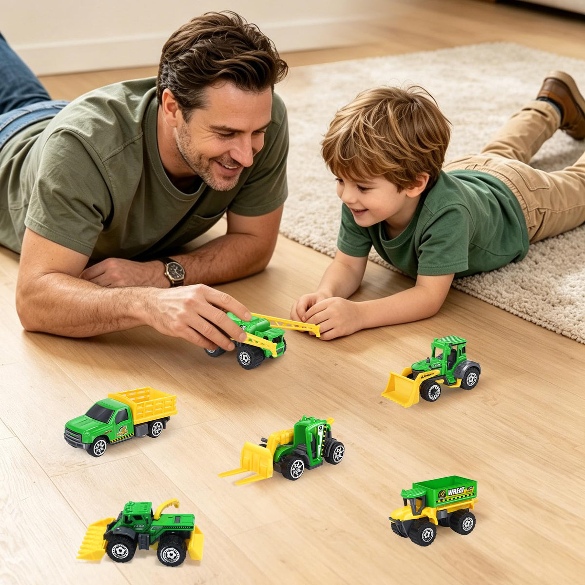 Oriate Children Diecasting Farm Car Toy Set 6pcs, Harvester, Transporter, Truck, Sprayer Small Farm Toys, Mini Cars Model Christmas, Birthday, 3 Years Old and Up Boys Girls Gifts 🍁 All In One Marketplace Canada