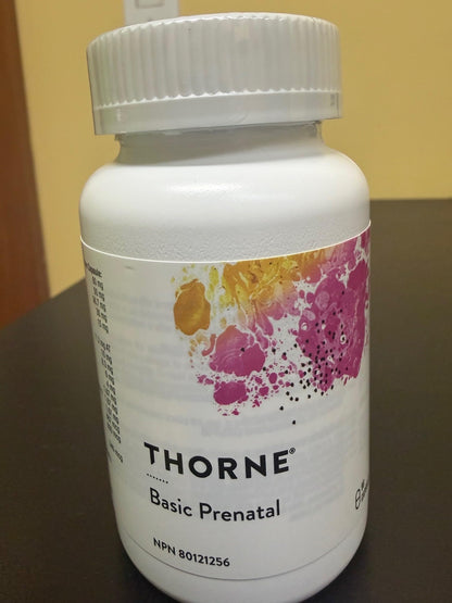 THORNE - Basic Prenatal - Folate Multivitamin for Pregnant and Lactating Women - 90 Capsules - 30 Servings - Available at All In One Marketplace Canada
