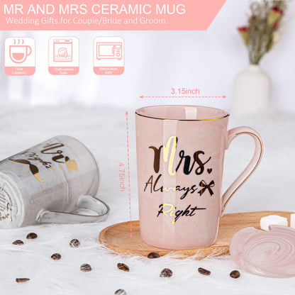 Biching Mr Right and Mrs Always Right Couples Mugs Gifts Set for Wedding 🍁 All In One Marketplace Canada
