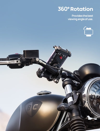 Lamicall Bike Phone Mount, Motorcycle Phone Holder - Motorcycle Bicycle Cell Phone Mount Clamp for Handlebar, Cycling Mount for iPhone 17 Pro Air, 16 Pro 15 Pro Max S25 S26+, 4.7-6.8" Smartphone