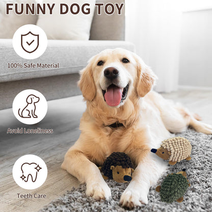2-in-1 No-Stuffing Hedgehog Dog Toys 3 PCS, Squeaky Ball for Throwing Play 🍁 All In One Marketplace Canada