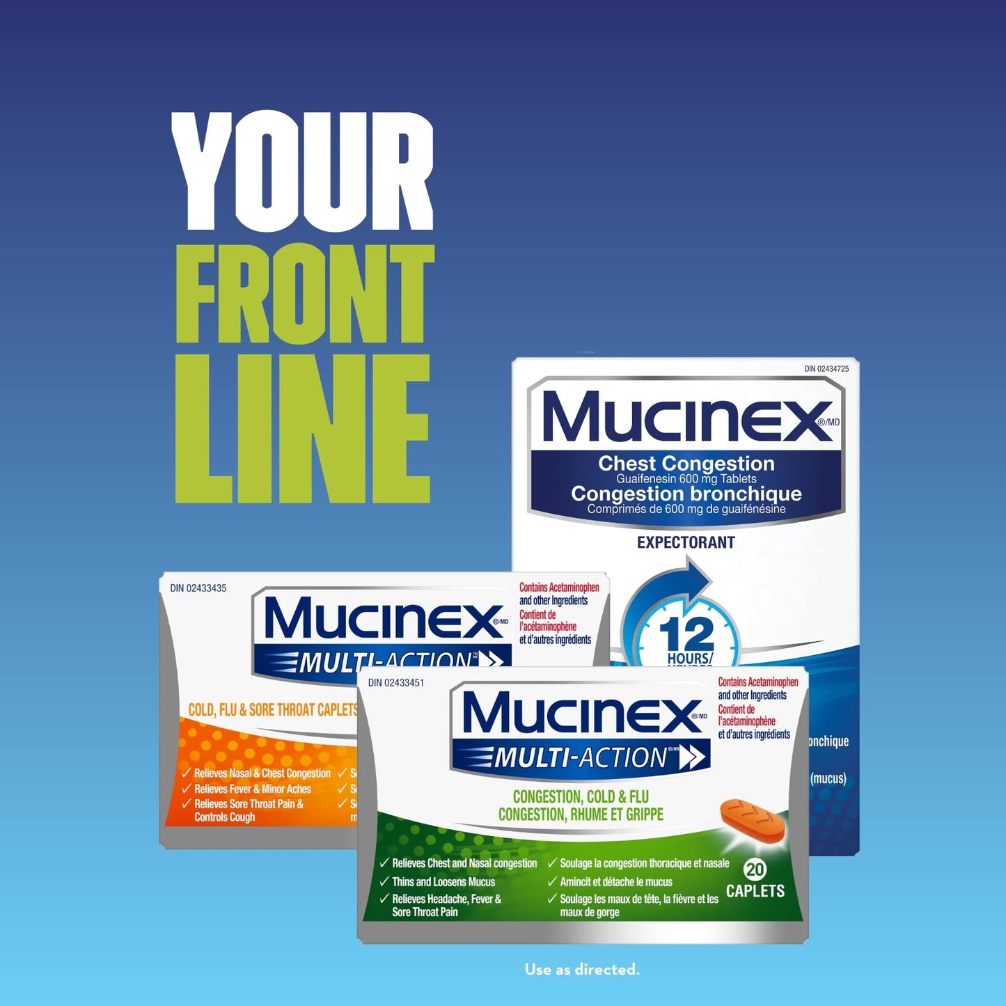 Mucinex, Chest Congestion, 12 Hour Extended-Release Bi-Layer Tablets, Expectorant, 600 mg, 40 Count - Available at All In One Marketplace Canada