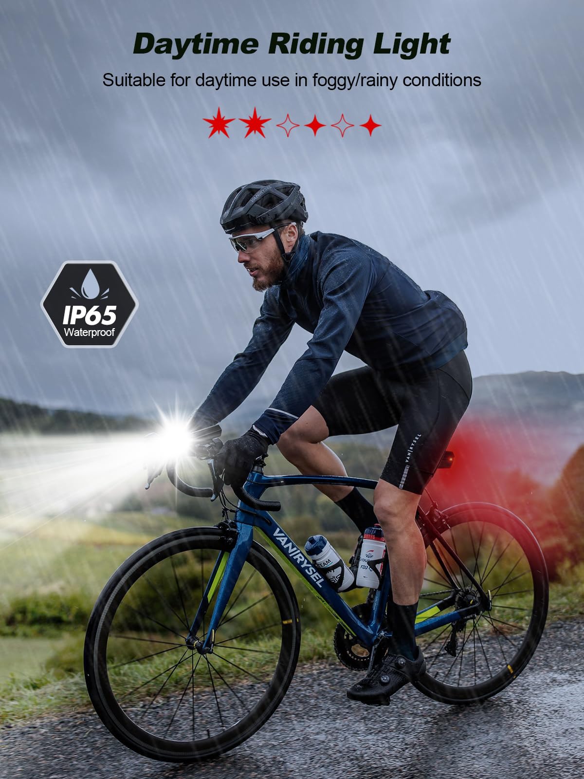 Oldowl Upgraded Bike Lights Super Bright, 4+6 Modes Rechargeable Bike Lights Front and Back with Side Lights, 360°Rotatable Bike Headlight, IP65 Waterproof Bicycle TailLight, Reflectors Accessories - Available at All In One Marketplace Canada