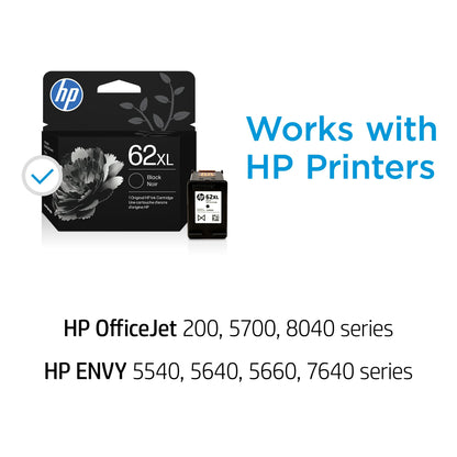 C2P05AN (HP 62XL) High-Yield Ink, 600 Page-Yield, Black 🍁 All In One Marketplace Canada