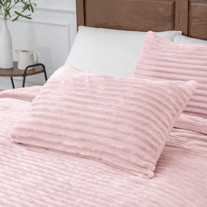 BEDELITE Fleece Queen Comforter Set, Soft Fluffy Bedding Set, Pink 🍁 All In One Marketplace Canada