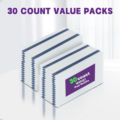 30 Count Disposable Wetjet Pad Refills for Swiffer Wetjet,Spray Wet Pads Refill, Heavy Duty Mop Pad Refills,All Purpose Multi Surface Floor Cleaning - Available at All In One Marketplace Canada