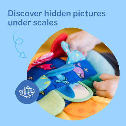 Melissa & Doug K’s Kids, Flip Fish Stuffed Animal, Soft Baby Book, Multi-Textured Squeaking & Crinkling Infant Sensory Toys for Babies with Baby Mirror, Tummy Time Toys for Infants Ages 0–9 Months 🍁 All In One Marketplace Canada Melissa & Doug