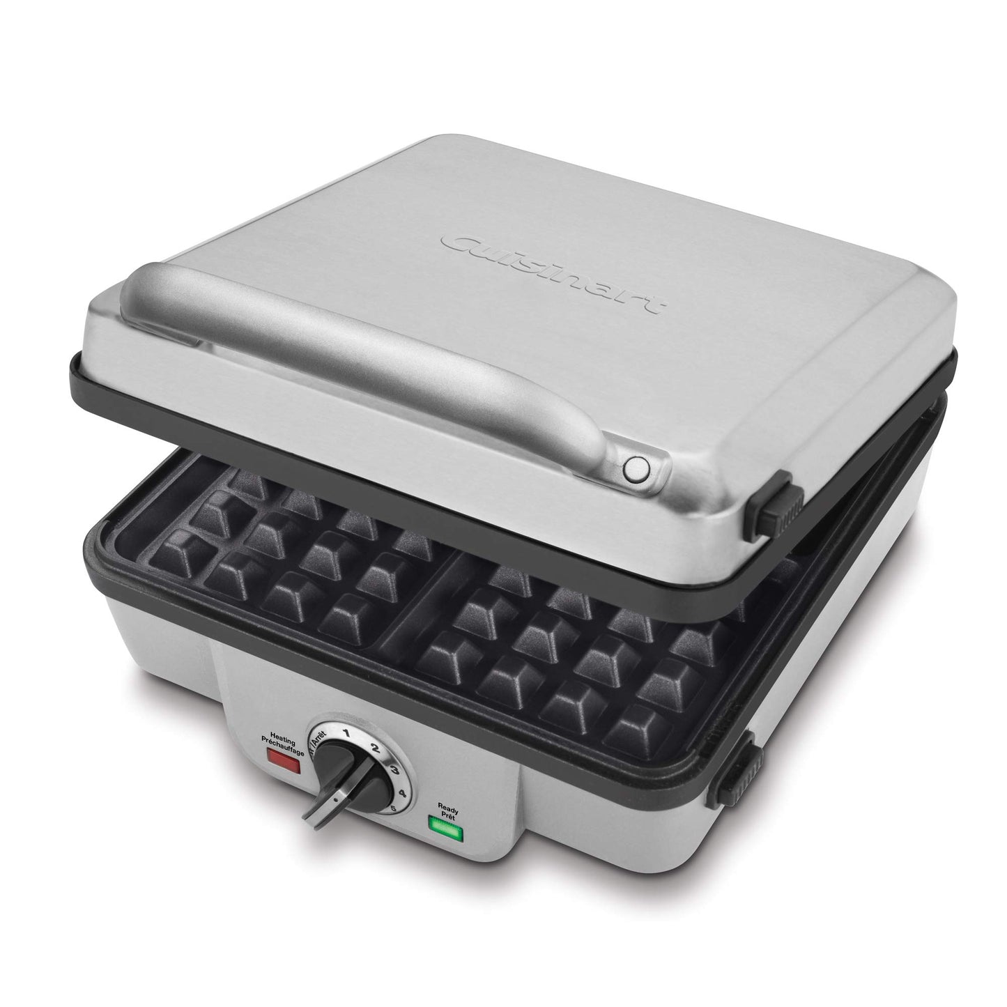 Cuisinart Belgian Waffle Maker with Pancake Plate, Non-Stick Removable Plates, Silver, WAF-350C - Available at All In One Marketplace Canada