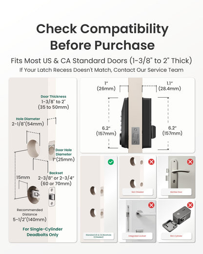 DESLOC C110 Fingerprint Smart Door Lock with Display DESLOC