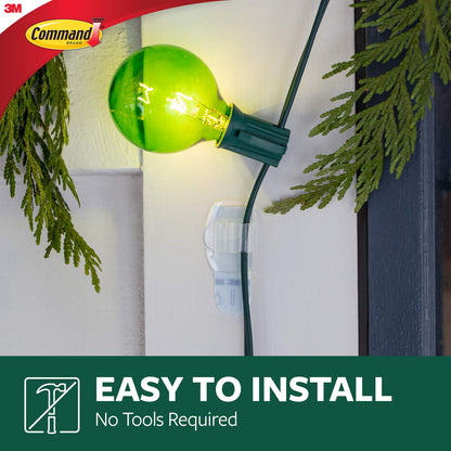 Command 17017CLRAWVPES Outdoor Light Clips, 32 Clips, 36 Strips Command