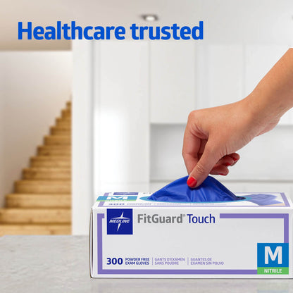 Medline FitGuard Touch Nitrile Exam Gloves, Small, Powder Free, 300 🍁 All In One Marketplace Canada