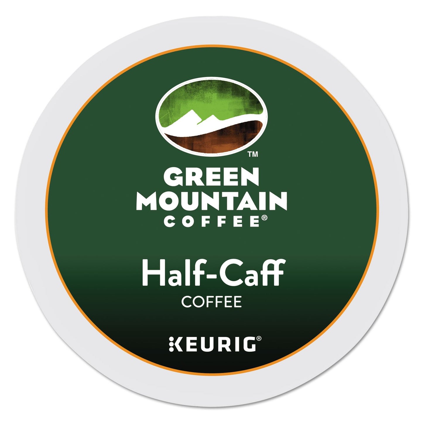 Green Mountain Coffee Half-Caff, Decaf, Medium/Dark Roast Coffee, 24 count