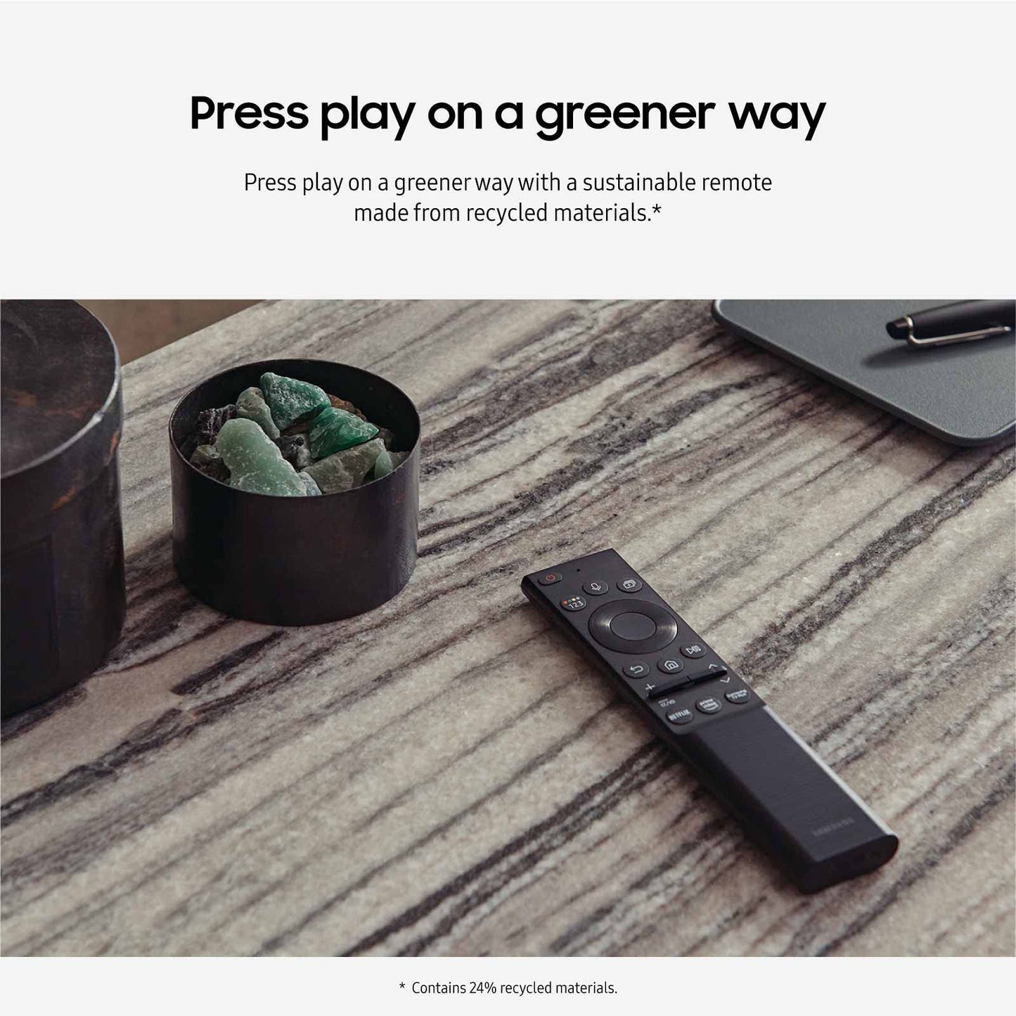 SAMSUNG SolarCell Remote, Solar Powered, Self-Charging TV Remote Control, USB-C Rechargeable, Made of Recycled Materials, VG-TM2180ES/ZA, Black 🍁 All In One Marketplace Canada